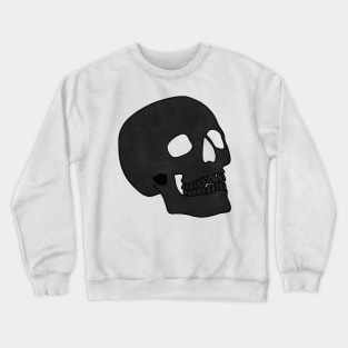 Minimal black Skull Crewneck Sweatshirt